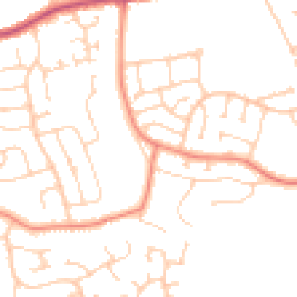 Daytime road noise heatmap for DN16 3SE