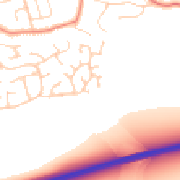 Daytime road noise heatmap for DN16 3WE
