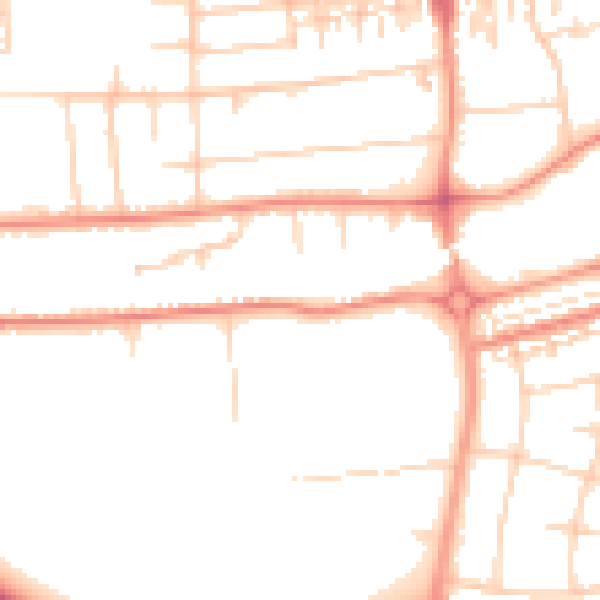 Daytime road noise heatmap for DN17 1AA