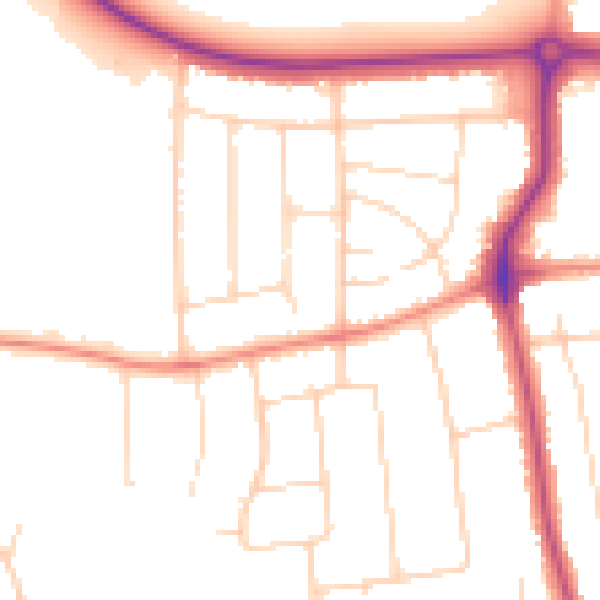 Daytime road noise heatmap for DN17 1BH