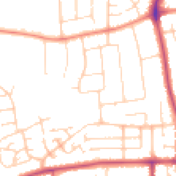 Daytime road noise heatmap for DN17 1HB