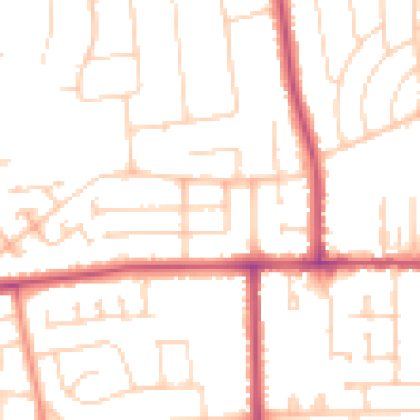 Daytime road noise heatmap for DN17 1JP