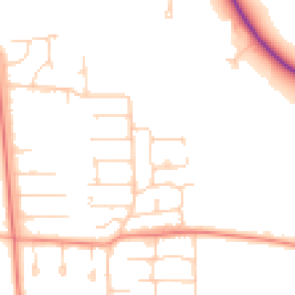 Daytime road noise heatmap for DN17 1TW