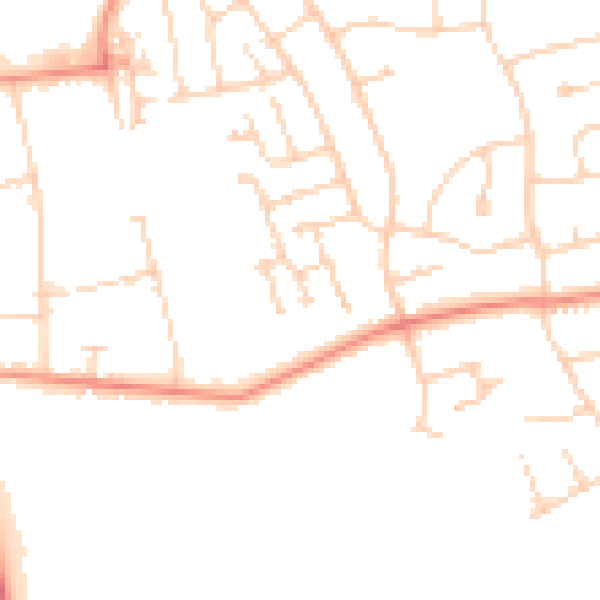 Daytime road noise heatmap for DN17 2GJ