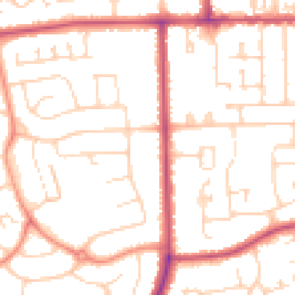 Daytime road noise heatmap for DN17 2LE