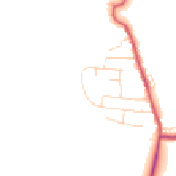 Daytime road noise heatmap for DN17 3DH