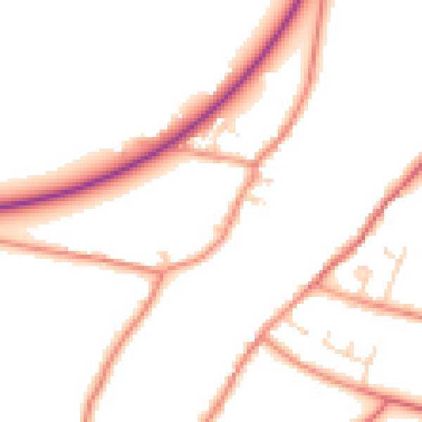 Daytime road noise heatmap for DN17 3HT