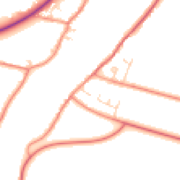 Daytime road noise heatmap for DN17 3NF