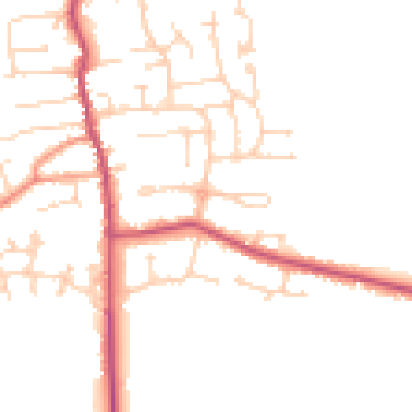 Daytime road noise heatmap for DN17 3QS