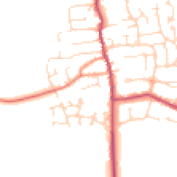 Daytime road noise heatmap for DN17 3UA