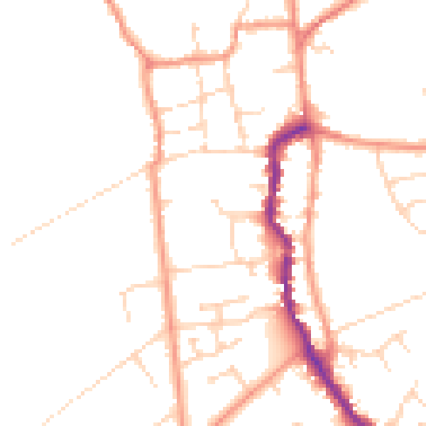 Daytime road noise heatmap for DN17 4DJ