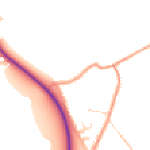 Daytime road noise heatmap for DN17 4JE