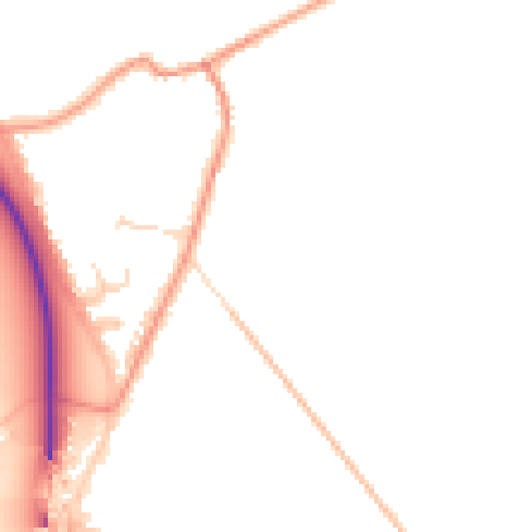 Daytime road noise heatmap for DN17 4JQ