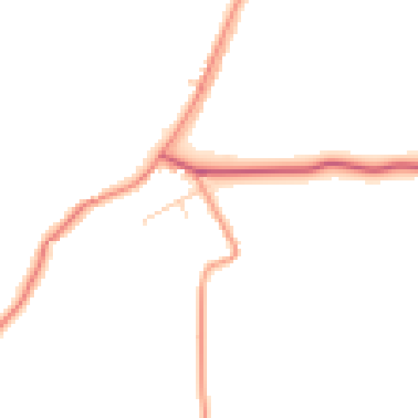 Daytime road noise heatmap for DN17 4PX