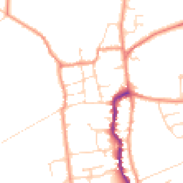 Daytime road noise heatmap for DN17 4UB