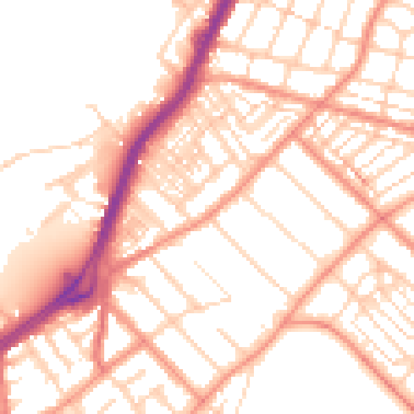 Daytime road noise heatmap for DN2 4AD