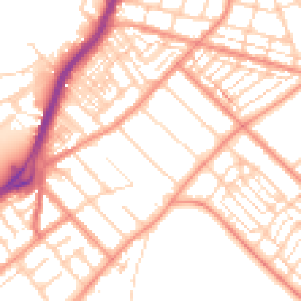 Daytime road noise heatmap for DN2 4AG