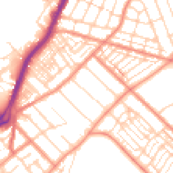 Daytime road noise heatmap for DN2 4AH