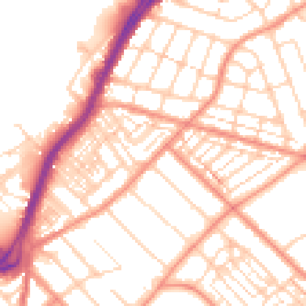 Daytime road noise heatmap for DN2 4AJ