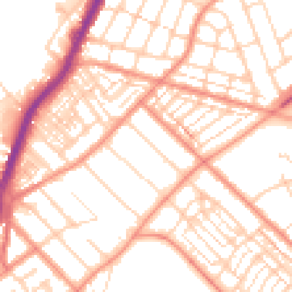 Daytime road noise heatmap for DN2 4AN