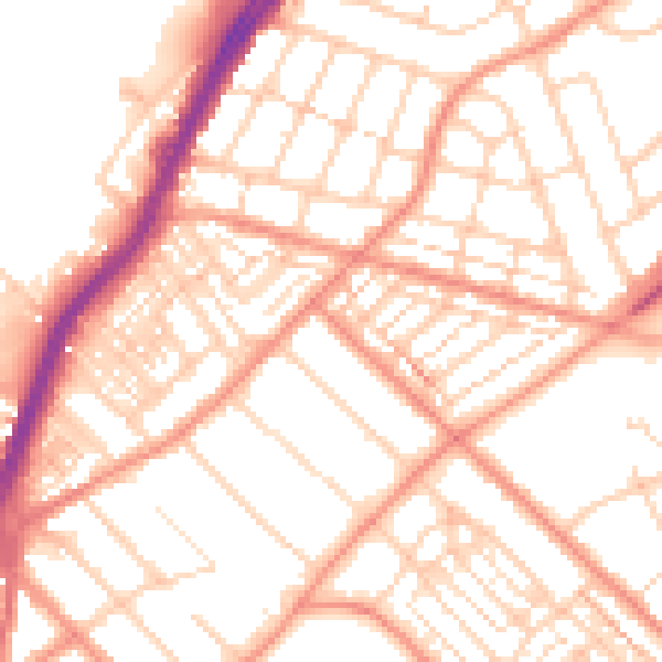 Daytime road noise heatmap for DN2 4AU