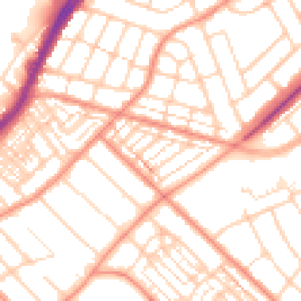 Daytime road noise heatmap for DN2 4BY