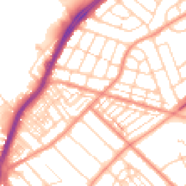 Daytime road noise heatmap for DN2 4DA