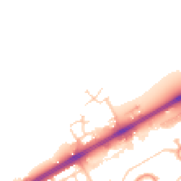 Daytime road noise heatmap for DN2 4FJ