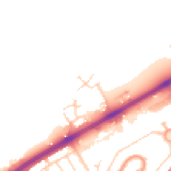 Daytime road noise heatmap for DN2 4FQ