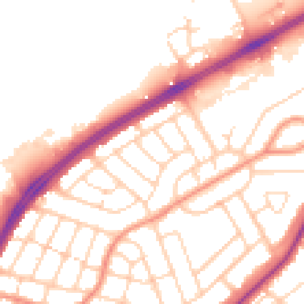 Daytime road noise heatmap for DN2 4HH
