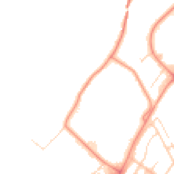 Daytime road noise heatmap for DN2 4QY