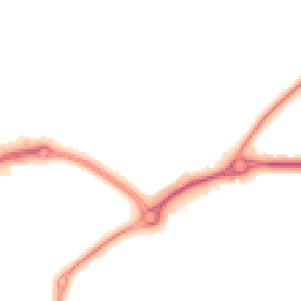 Night-time road noise heatmap for DN2 4RB