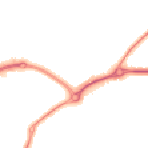 Night-time road noise heatmap for DN2 4RU