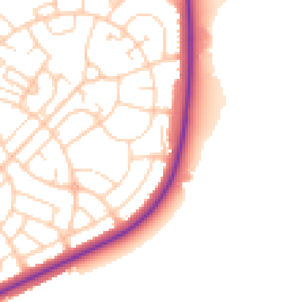 Daytime road noise heatmap for DN2 6HH