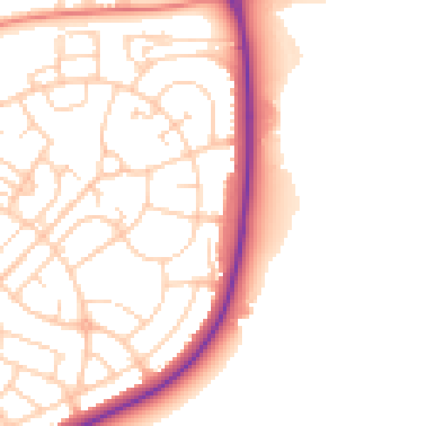 Daytime road noise heatmap for DN2 6HL