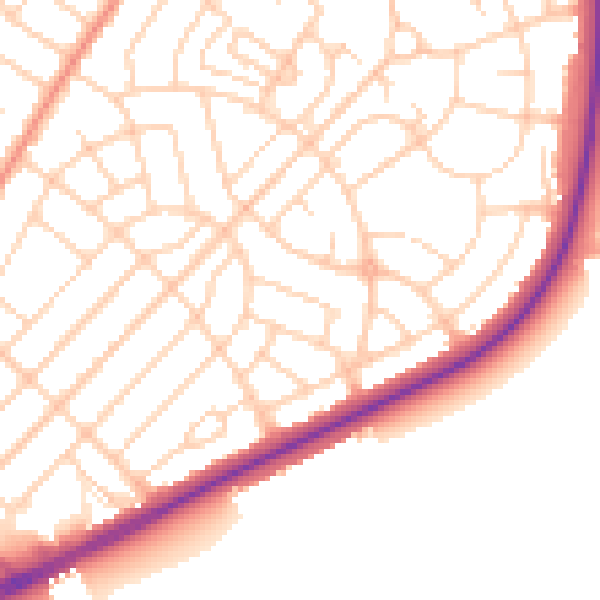 Daytime road noise heatmap for DN2 6LX