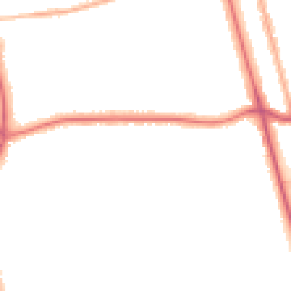 Night-time road noise heatmap for DN32 0AA