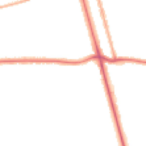 Night-time road noise heatmap for DN32 0AD