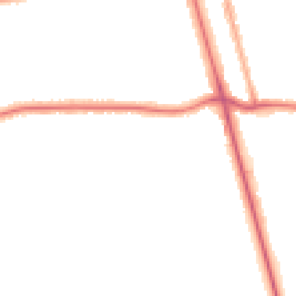 Night-time road noise heatmap for DN32 0AE