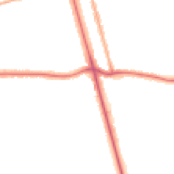 Night-time road noise heatmap for DN32 0AJ
