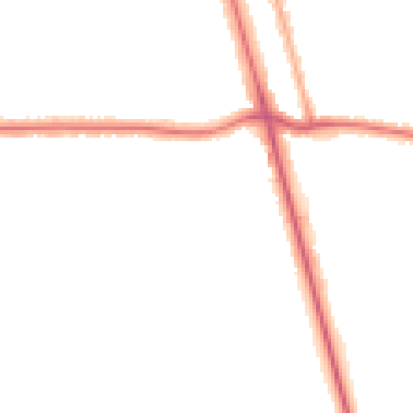 Night-time road noise heatmap for DN32 0AL