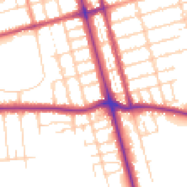 Daytime road noise heatmap for DN32 0AR