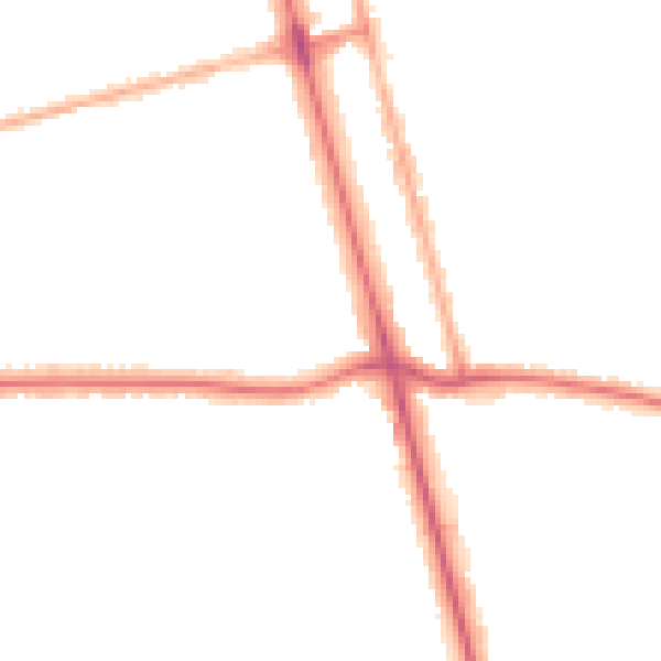Night-time road noise heatmap for DN32 0AR