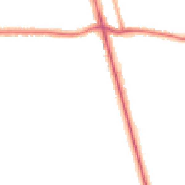 Night-time road noise heatmap for DN32 0AS