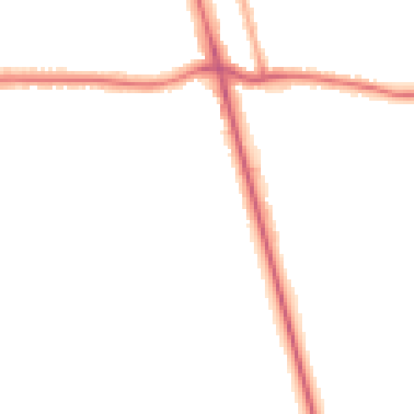 Night-time road noise heatmap for DN32 0AU
