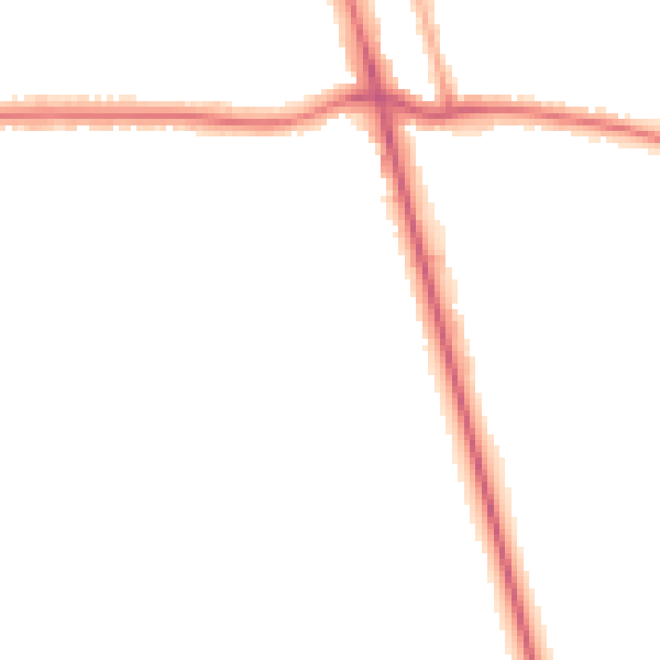 Night-time road noise heatmap for DN32 0AX