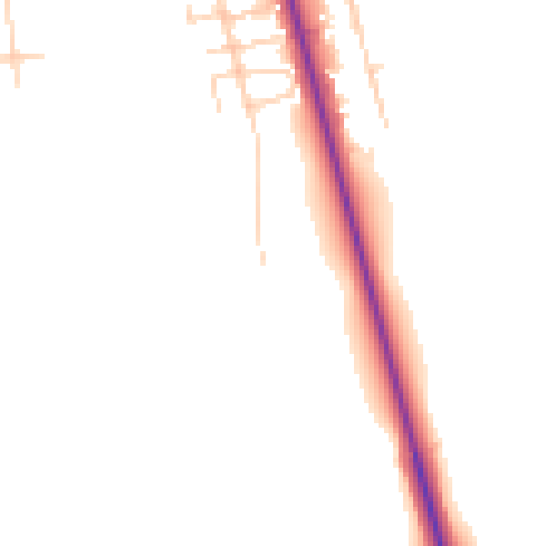 Daytime road noise heatmap for DN32 0BB