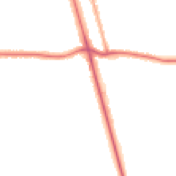 Night-time road noise heatmap for DN32 0BD