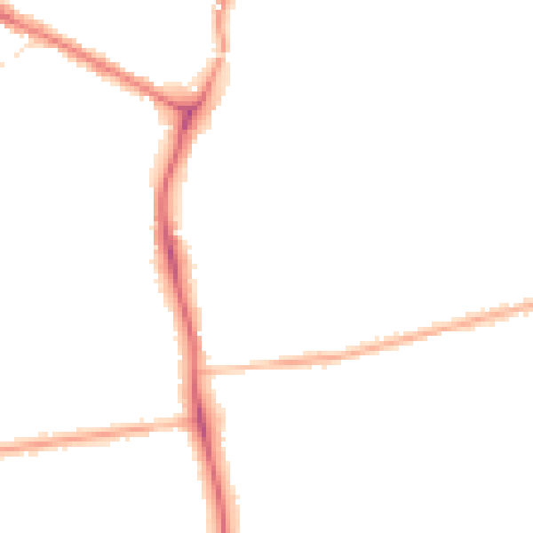Night-time road noise heatmap for DN32 0BE