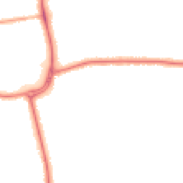 Night-time road noise heatmap for DN32 0BS